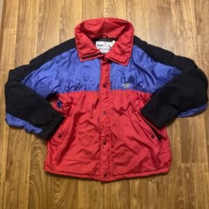 Vintage 90s Solstice GoreTex Jacket Mens Large Lightweight Windbreaker Red Blue